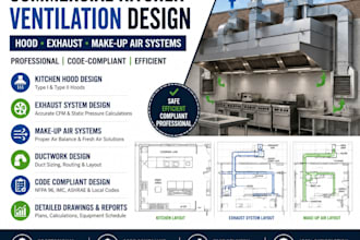design commercial kitchen hood ventilation, exhaust, and make up air systems