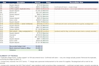 reconcile your accounts and organize your business finances in excel
