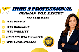 wix website design redesign wix website, german wix website landing page