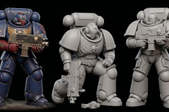 sculpt 3d miniature model tabletop mini figures warhammer 40k stl 3d print