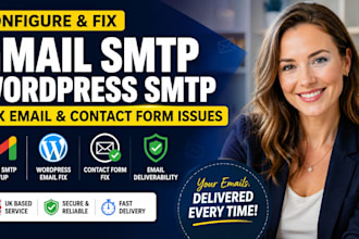 configure gmail smtp, wordpress smtp, fix email issues, contact form issues