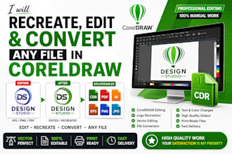 recreate, edit and convert any file in coreldraw