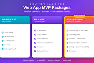 completely design and build your website or app mvp