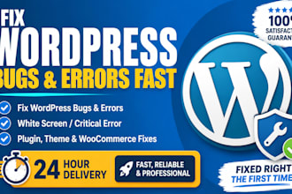 wordpress bug fix, fix wordpress issues, fix wordpress errors, wordpress help