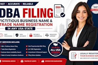 file dba, fictitious business name, and trade name registration in any USA state