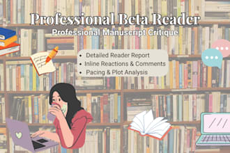 provide detailed and honest beta reading for your book