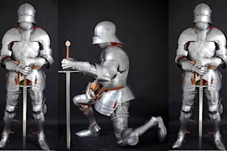 design 3d cosplay creation wearable anime fantasy knight armor 3d cosplay props