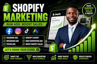 boost shopify sales with facebook, tiktok, instagram ads and sales funnel