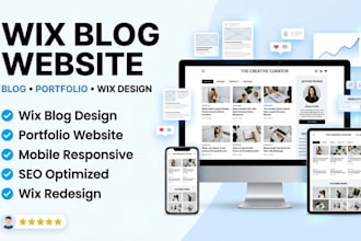 create wix blog and portfolio website wix website design wix booking wix ecommer