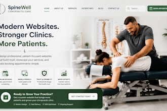design squarespace chiropractor website chiropractic clinic booking website