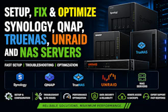 setup, fix, and optimize synology, qnap, truenas, unraid and nas server