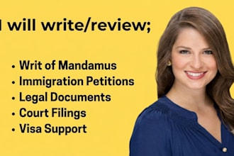draft a writ of mandamus and legal petition fast