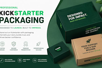 kickstarter packaging, tech box, 3d mockup, retail packaging