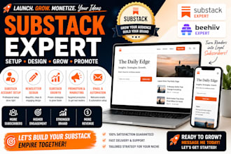 setup substack account substack newsletter design substack growth and promotion