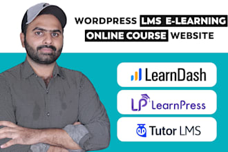 build wordpress lms course website with learndash, learnpress, and tutor lms