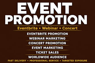 do music eventbrite promotion, webinar marketing and event promotion