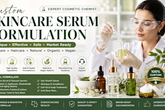 formulate custom skincare serum and face serum formula as a chemist