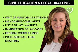 write a writ of mandamus for visa or uscis delay