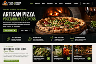 build wix bar website vegetarian restaurant website artisan pizza website