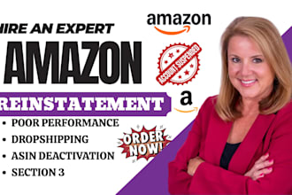 reinstate suspended amazom account write section 3 appeal poa