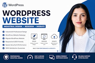 do wordpress website industrial design, redesign and migrate wordpress website