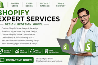 design a shopify dropshipping store ready for sales