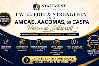 edit and strengthen your amcas aacomas or caspa personal statement