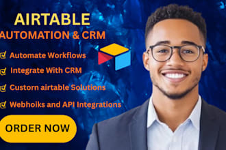 develop a custom airtable CRM, softr web app, glide solution, and client portal