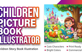 children picture book illustrator and children story book illustration