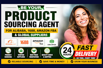 be your product sourcing agent for alibaba 1688 amazon fba global supplier