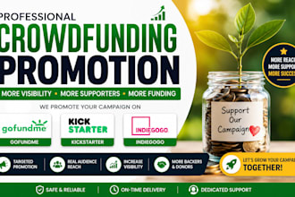 do crowdfunding promotion for your gofundme indiegogo kickstarter
