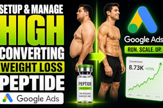 setup and manage high converting weight loss loss fat fat loss peptide google ad