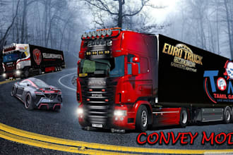 make custom ets2 mod, ats mod, ets, track, liveries, truck, custom trailers