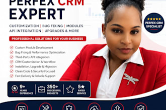 customize, develop, fix bugs, integrate and upgrade perfex CRM professionally