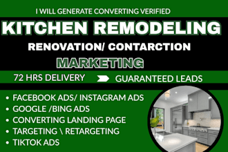 kitchen remodeling leads kitchen renovation leads via facebook ads google ads