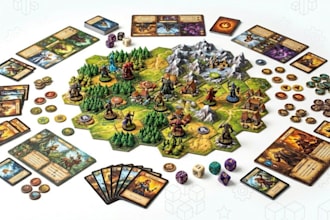design a professional board game and rulebook layout