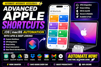 cerate advanced apple ios macos automation shortcut with apis and deep linking