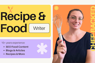 write SEO blog writing content for food recipe blogs