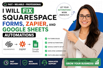fix squarespace forms, zapier, and google sheets automations