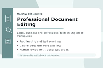 edit and proofread legal documents