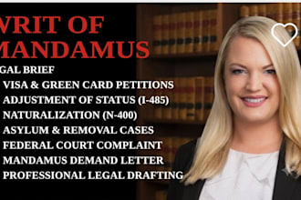 draft a writ of mandamus petition for federal court filing