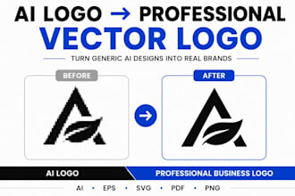 do ai generated logo into vector design