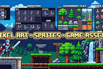 create custom pixel art characters, sprite sheets, and game assets