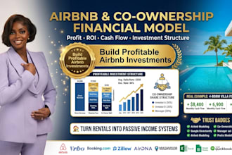 build airbnb vacation rental and co ownership financial model