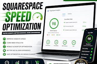 optimize squarespace website speed fix core web vitals and SEO