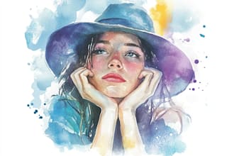 create watercolor and digital illustrations