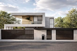 create photorealistic 3d exterior architectural renders