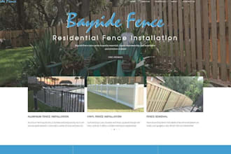 build squarespace fence contractor website installation website