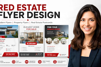design modern real estate flyer design property flyer real estate postcards