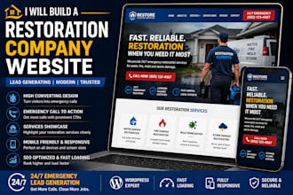 build a lead magnet restoration company wordpress website